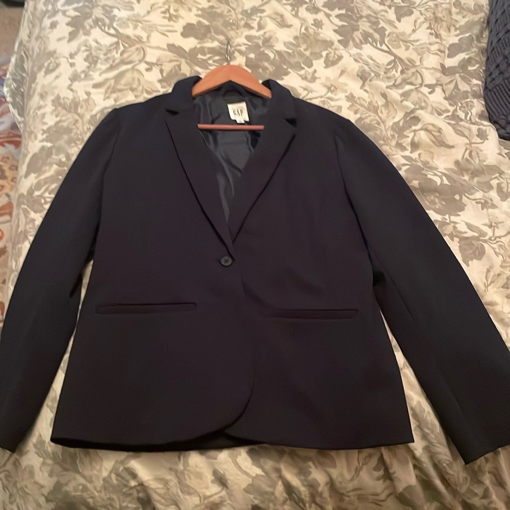 Fully Lined Gap Navy 1 Button/2 Pockets Jacket - image 1